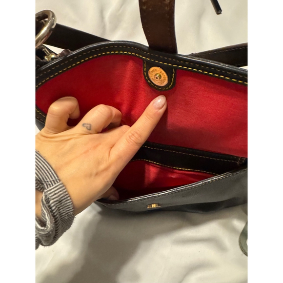 Dooney & Bourke Samba Black Pebbled Leather Logo Lock Hobo Shoulder Bag - Picture 4 of 11